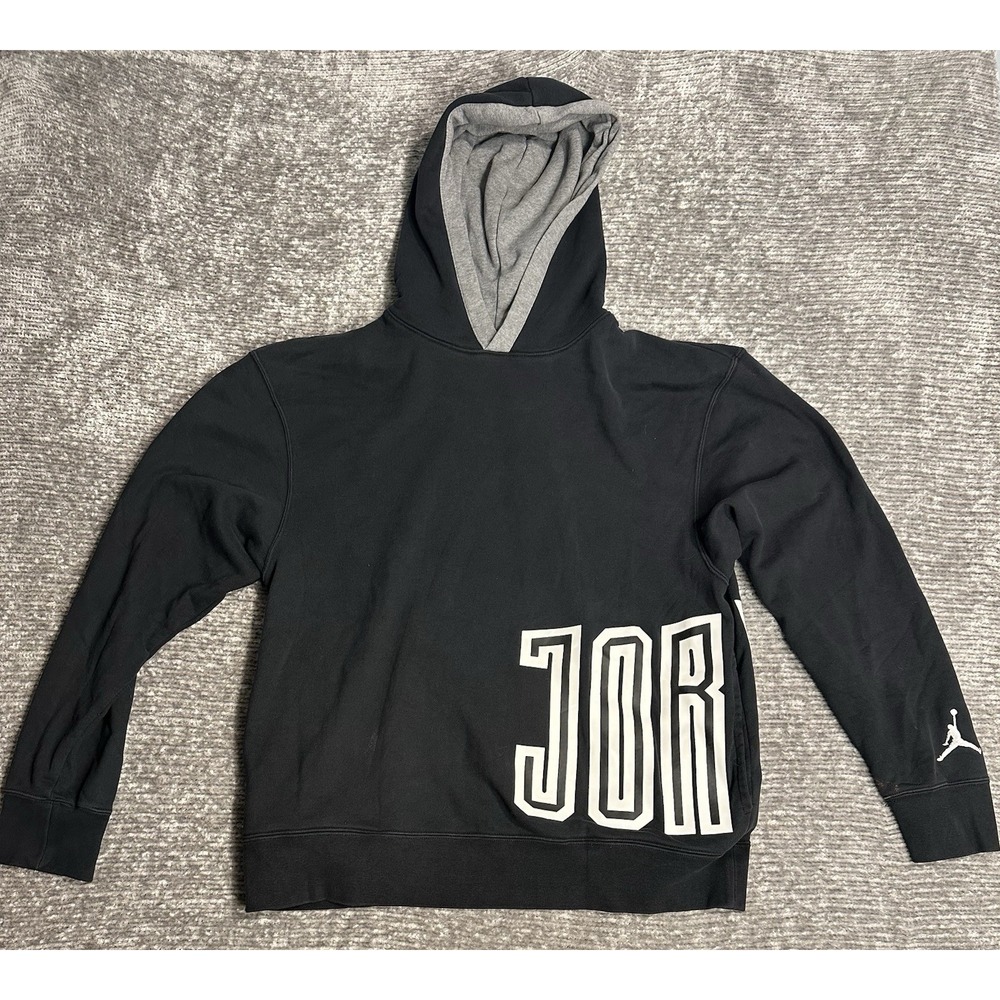 NIKE Air Jordan Sport DNA Black Fleece Pullover Hoodie Men's Size Large